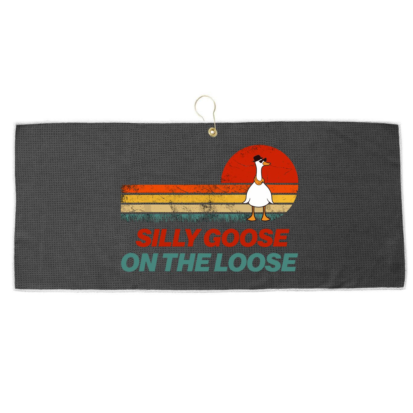 Silly Goose On The Loose Large Microfiber Waffle Golf Towel
