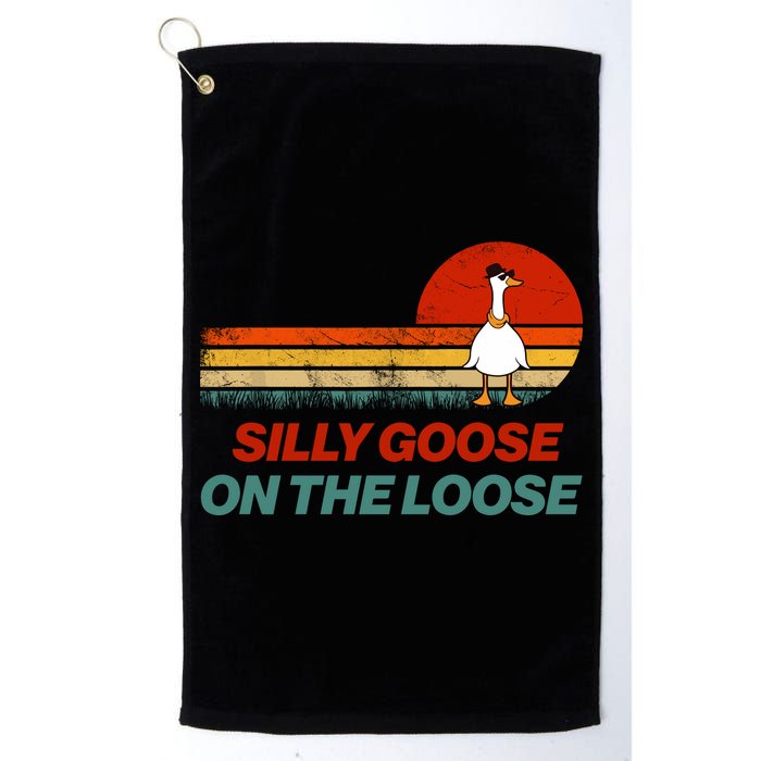 Silly Goose On The Loose Golf Towel