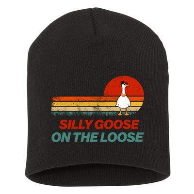 Silly Goose On The Loose Short Acrylic Beanie