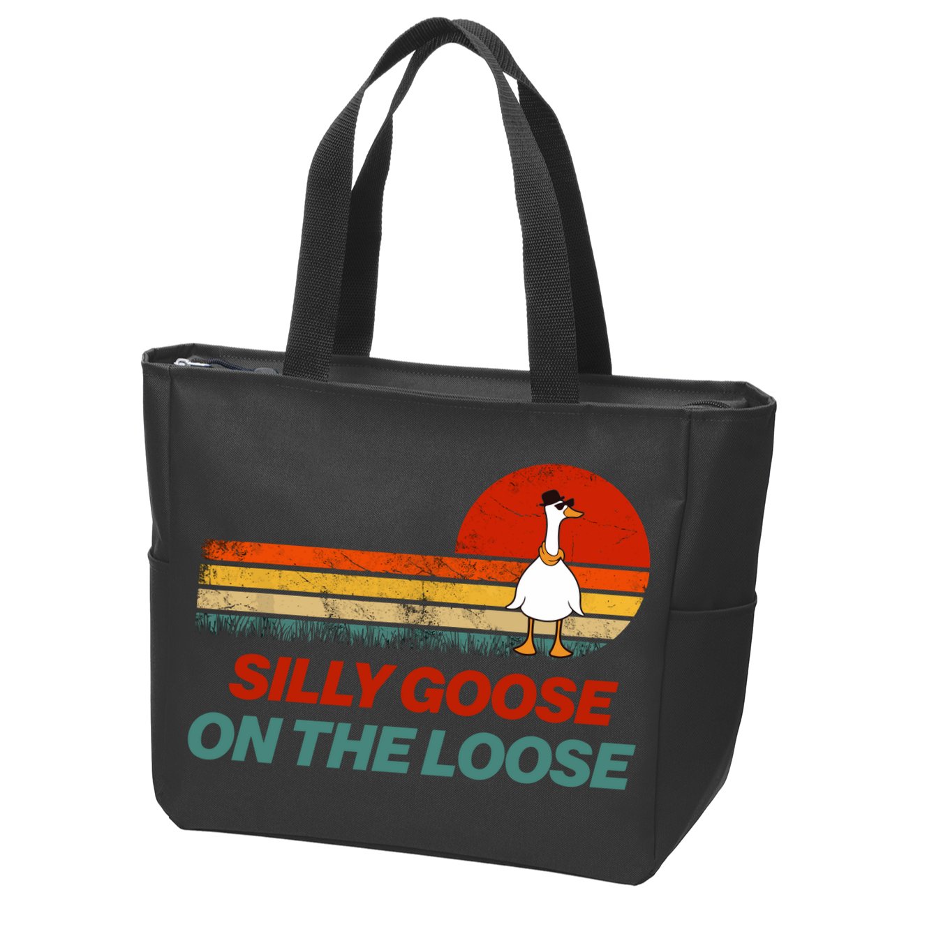 Silly Goose On The Loose Zip Tote Bag