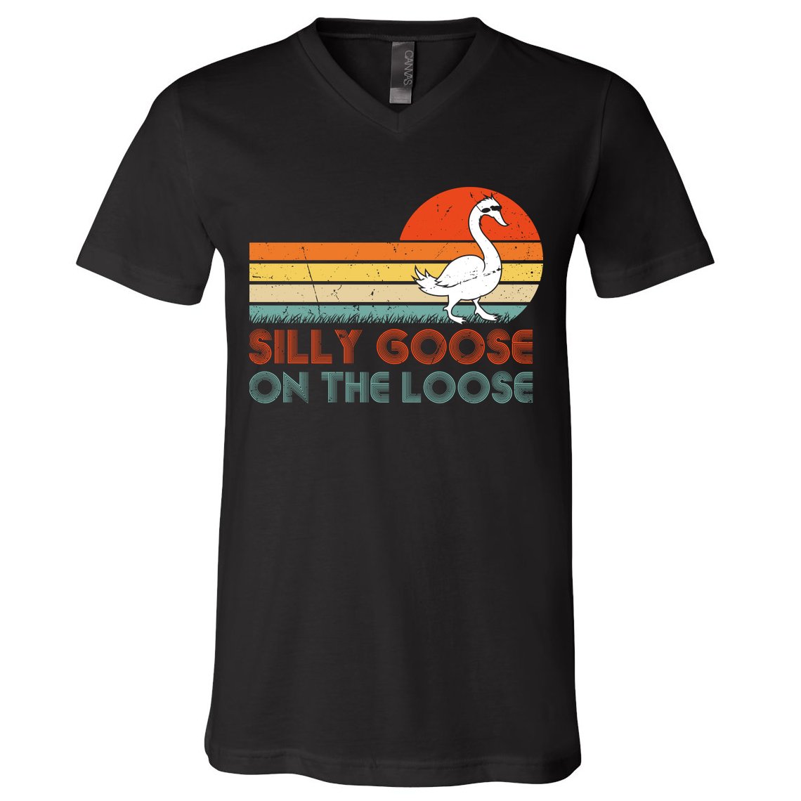 Silly Goose On The Loose V-Neck T-Shirt