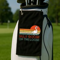 Silly Goose On The Loose Golf Towel