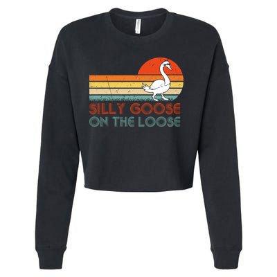Silly Goose On The Loose Cropped Pullover Crew