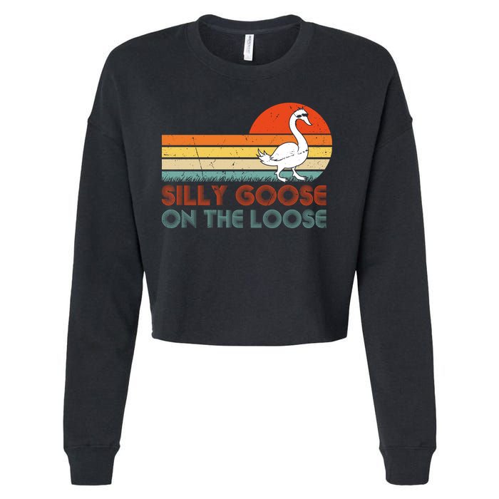 Silly Goose On The Loose Cropped Pullover Crew
