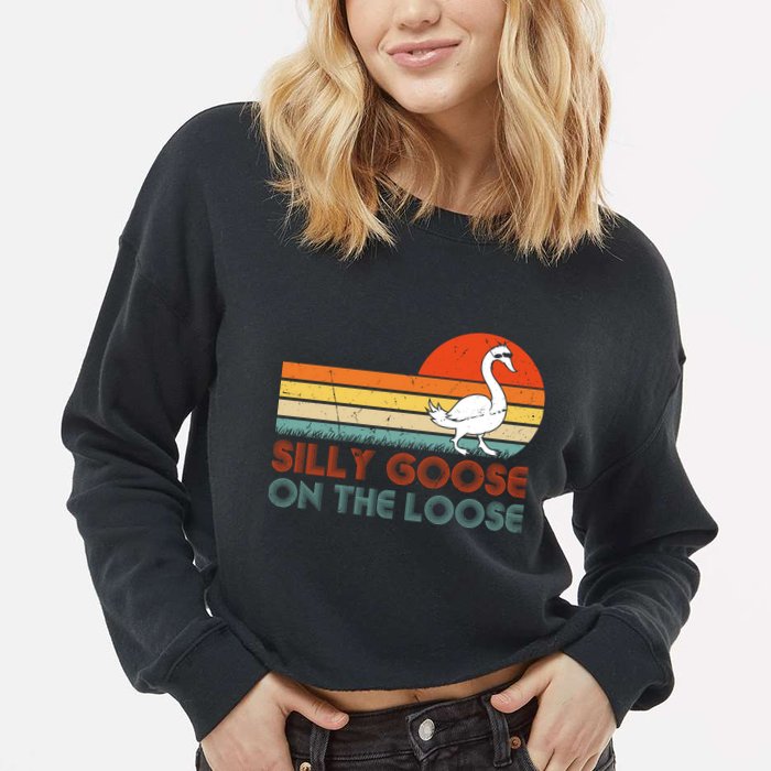 Silly Goose On The Loose Cropped Pullover Crew