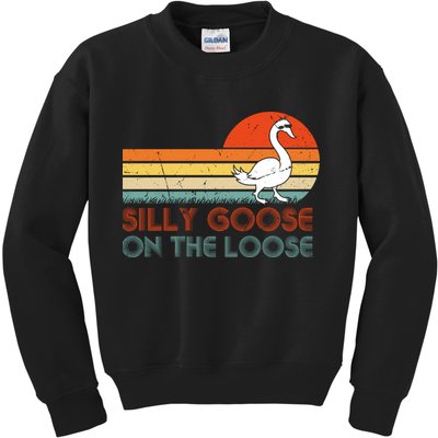 Silly Goose On The Loose Kids Sweatshirt