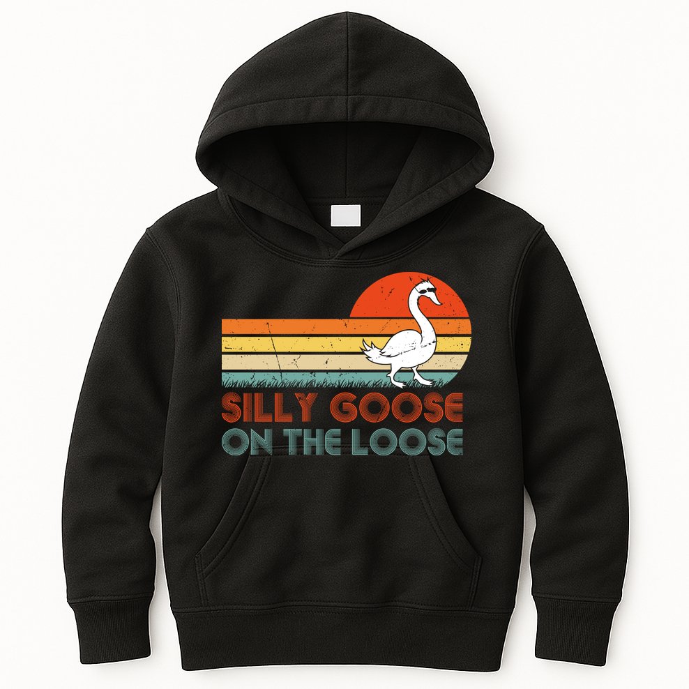 Silly Goose On The Loose Kids Hoodie