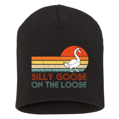 Silly Goose On The Loose Short Acrylic Beanie
