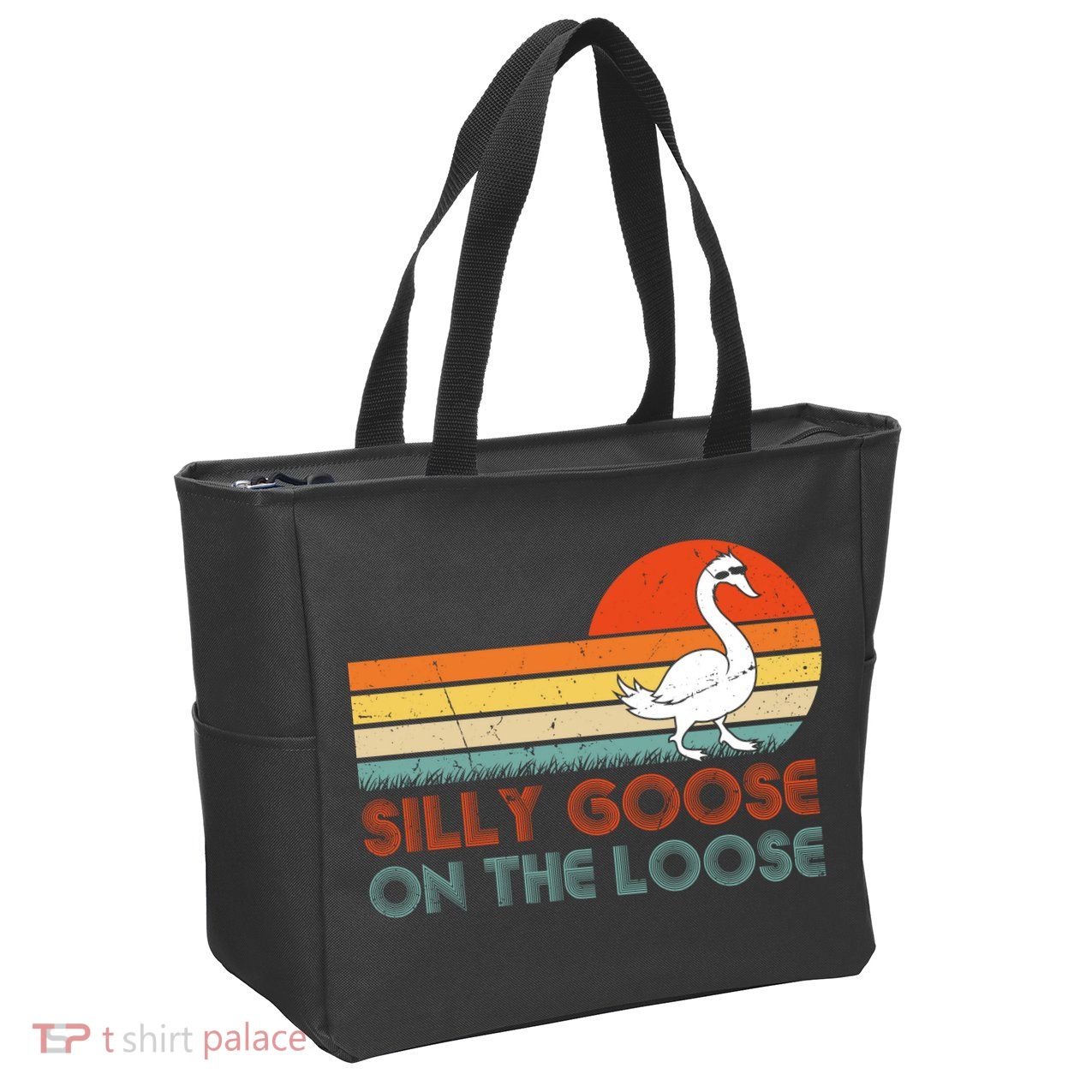 Silly Goose On The Loose Zip Tote Bag