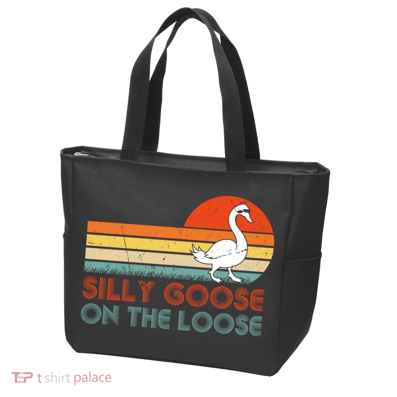 Silly Goose On The Loose Zip Tote Bag