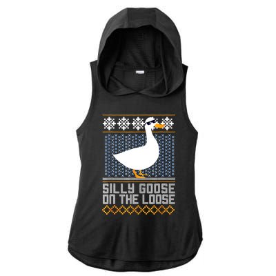 Silly Goose On The Loose Stupid And Silly Goose Ladies PosiCharge Tri-Blend Wicking Draft Hoodie Tank