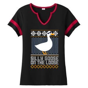 Silly Goose On The Loose Stupid And Silly Goose Ladies Halftime Notch Neck Tee