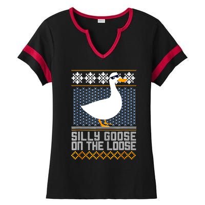 Silly Goose On The Loose Stupid And Silly Goose Ladies Halftime Notch Neck Tee