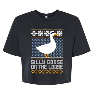 Silly Goose On The Loose Stupid And Silly Goose Bella+Canvas Jersey Crop Tee