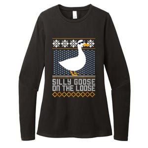 Silly Goose On The Loose Stupid And Silly Goose Womens CVC Long Sleeve Shirt