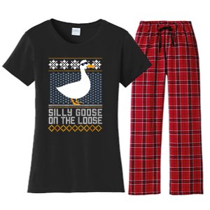 Silly Goose On The Loose Stupid And Silly Goose Women's Flannel Pajama Set