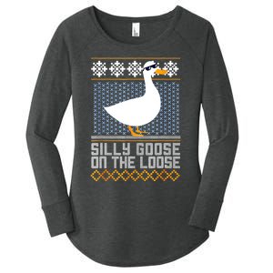 Silly Goose On The Loose Stupid And Silly Goose Women's Perfect Tri Tunic Long Sleeve Shirt