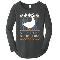 Silly Goose On The Loose Stupid And Silly Goose Women's Perfect Tri Tunic Long Sleeve Shirt