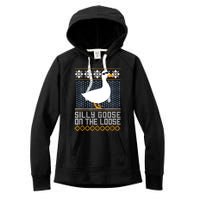 Silly Goose On The Loose Stupid And Silly Goose Women's Fleece Hoodie