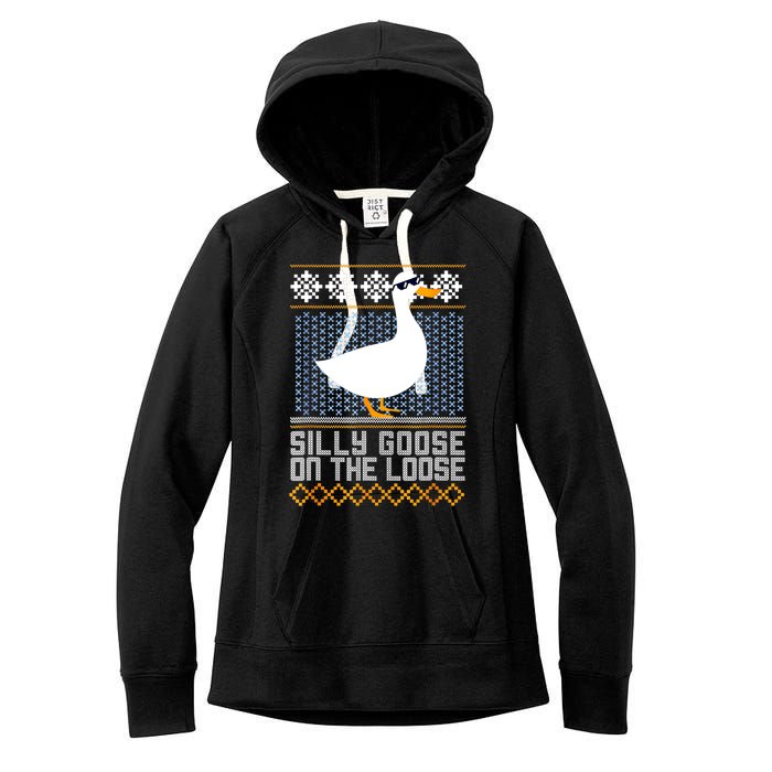 Silly Goose On The Loose Stupid And Silly Goose Women's Fleece Hoodie