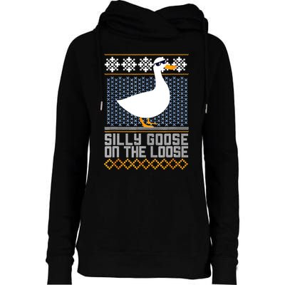 Silly Goose On The Loose Stupid And Silly Goose Womens Funnel Neck Pullover Hood