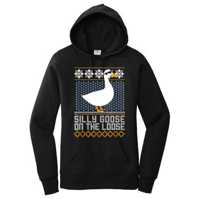 Silly Goose On The Loose Stupid And Silly Goose Women's Pullover Hoodie