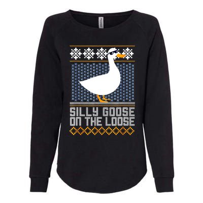 Silly Goose On The Loose Stupid And Silly Goose Womens California Wash Sweatshirt