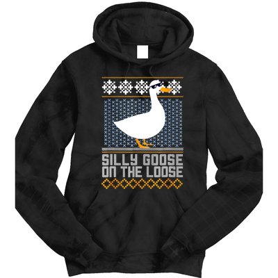 Silly Goose On The Loose Stupid And Silly Goose Tie Dye Hoodie