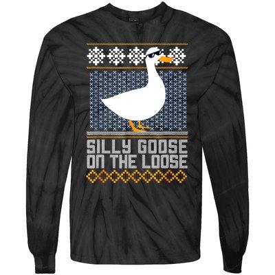 Silly Goose On The Loose Stupid And Silly Goose Tie-Dye Long Sleeve Shirt