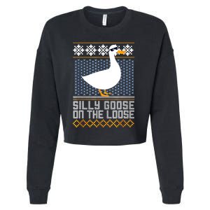 Silly Goose On The Loose Stupid And Silly Goose Cropped Pullover Crew