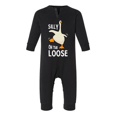 Silly Goose On The Loose Stupid And Silly Goose Infant Fleece One Piece