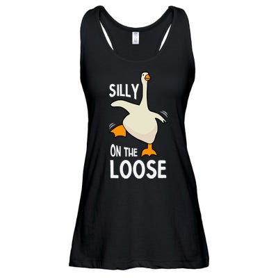 Silly Goose On The Loose Stupid And Silly Goose Ladies Essential Flowy Tank