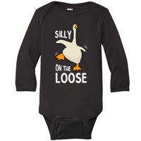 Silly Goose On The Loose Stupid And Silly Goose Baby Long Sleeve Bodysuit