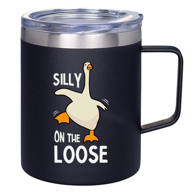 Silly Goose On The Loose Stupid And Silly Goose 12oz Stainless Steel Coffee Mug