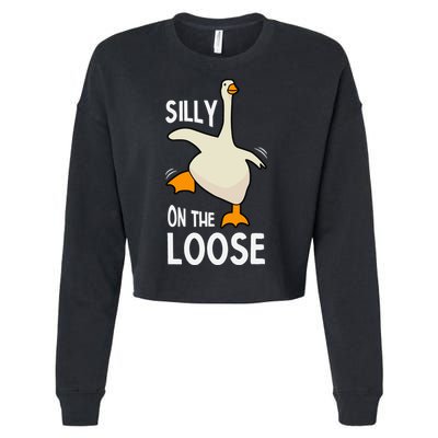 Silly Goose On The Loose Stupid And Silly Goose Cropped Pullover Crew