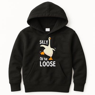 Silly Goose On The Loose Stupid And Silly Goose Kids Hoodie