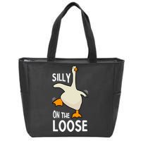 Silly Goose On The Loose Stupid And Silly Goose Zip Tote Bag