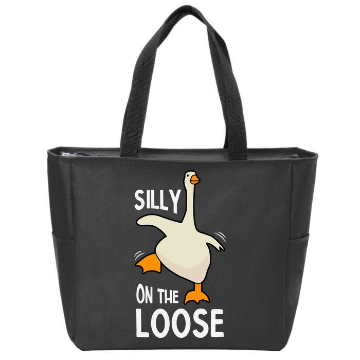 Silly Goose On The Loose Stupid And Silly Goose Zip Tote Bag