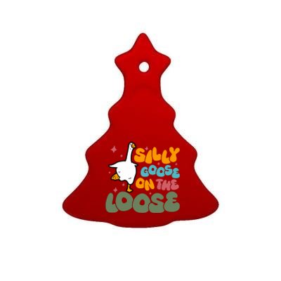 Silly Goose On The Loose Stupid And Silly Goose Ceramic Tree Ornament