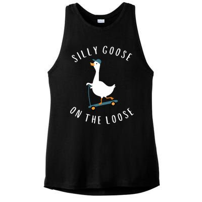 Silly Goose On The Loose Ladies PosiCharge Tri-Blend Wicking Tank