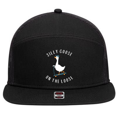 Silly Goose On The Loose 7 Panel Mesh Trucker Snapback Hat