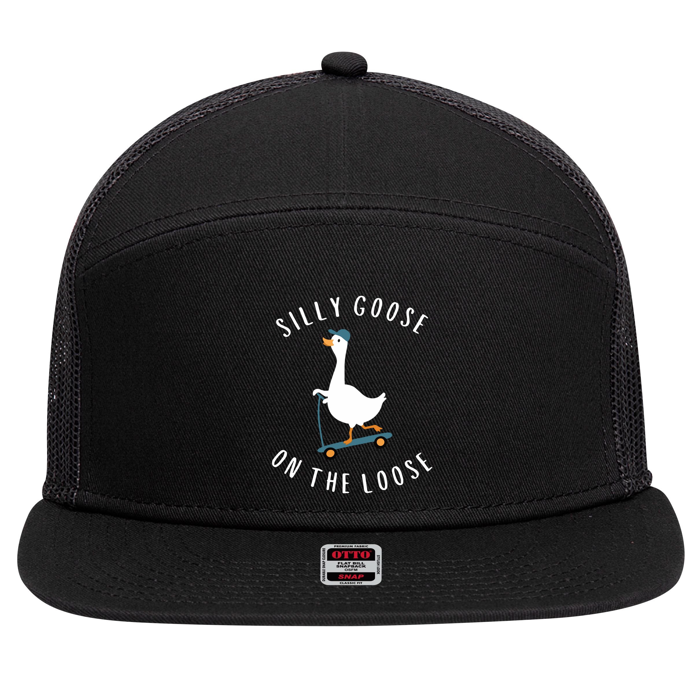 Silly Goose On The Loose 7 Panel Mesh Trucker Snapback Hat