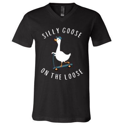 Silly Goose On The Loose V-Neck T-Shirt