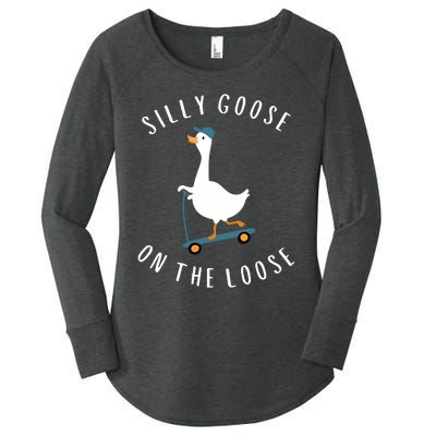 Silly Goose On The Loose Women's Perfect Tri Tunic Long Sleeve Shirt