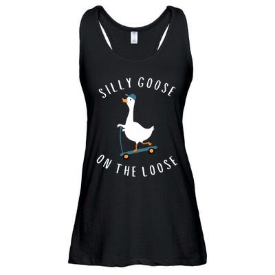 Silly Goose On The Loose Ladies Essential Flowy Tank