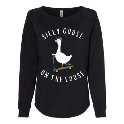 Silly Goose On The Loose Womens California Wash Sweatshirt