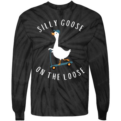 Silly Goose On The Loose Tie-Dye Long Sleeve Shirt