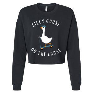 Silly Goose On The Loose Cropped Pullover Crew