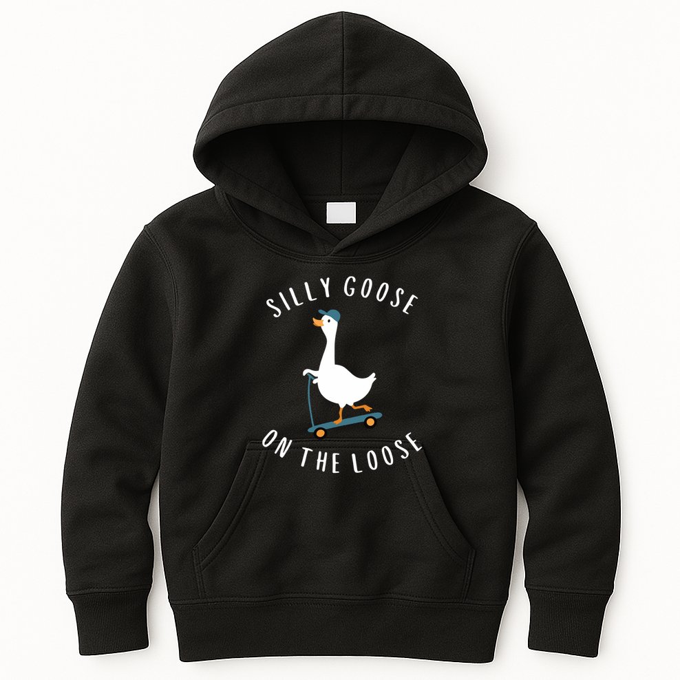 Silly Goose On The Loose Kids Hoodie