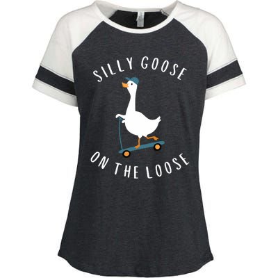 Silly Goose On The Loose Enza Ladies Jersey Colorblock Tee